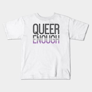 Asexual pride - QUEER ENOUGH Kids T-Shirt